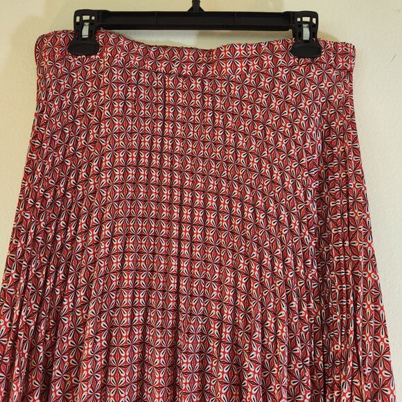 Max Studio Red, white, Blue pleated skirt, L NWT - Picture 6 of 15